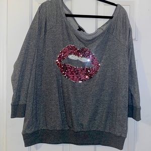 Torrid New without tags lips off the shoulder sweater by